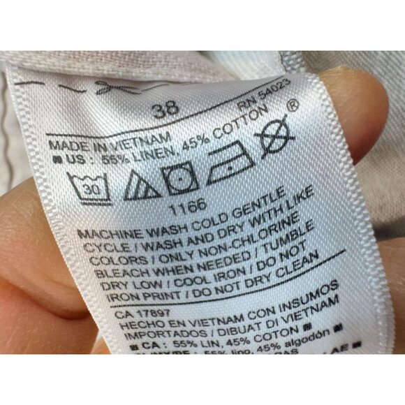 Old Navy Ultimate Slim Shorts Mens 38 Gray Linen Blend Flat Front Chino Casual - Picture 5 of 11